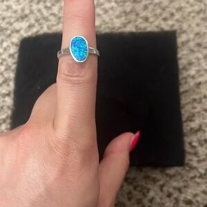 Australian Opal ring stamped sterling silver